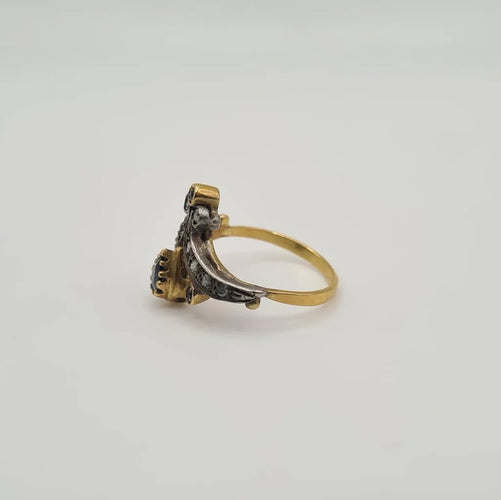 Bague 51.5 Bague or jaune sertie de saphir 58 Facettes