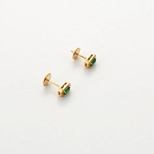 Boucles d'oreilles Boucles d'oreilles Or Emeraude et Diamants 58 Facettes