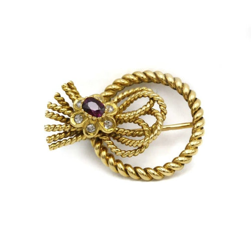 Broche Broche - Or Diamants Rubis 58 Facettes 230315R