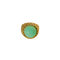 Bague 52.5 Bague vintage en or jaune 18 carats avec cabochon de chrysoprase 58 Facettes 2884