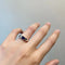 Bague 52 Bague en or blanc 750‰ sertie d’un saphir ovale 58 Facettes 230026SP
