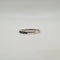 Bague 53 Demi-alliance or blanc sertie de diamants noirs 58 Facettes