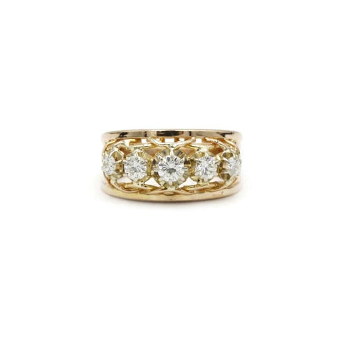Bague 52 Bague en Or jaune, Platine & diamants 58 Facettes 230147R