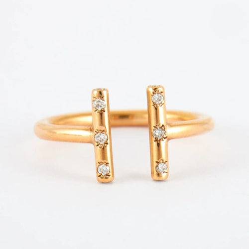 Bague 55 Bague ouverte Diamants 58 Facettes