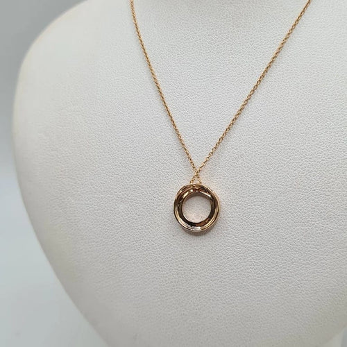 Collier Collier or rose, cercle en diamants 58 Facettes