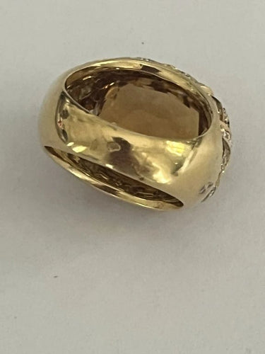 Bague 53 Bague ARFAN or jaune citrine diamants 58 Facettes 5723