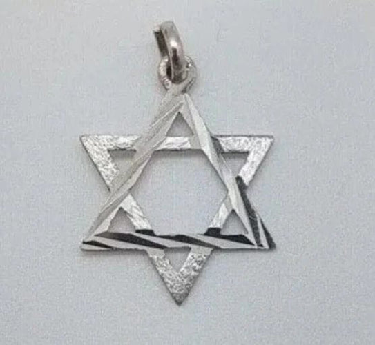 Pendentif Pendentif Étoile de David en Or blanc 58 Facettes