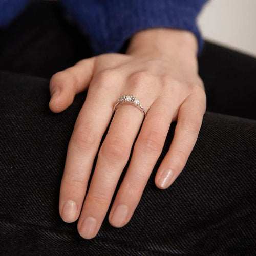 Bague 53 Bague Trilogie Diamants 58 Facettes 220012R
