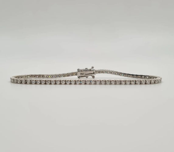 Bracelet Bracelet tennis or blanc 18 carats serti de diamants 58 Facettes