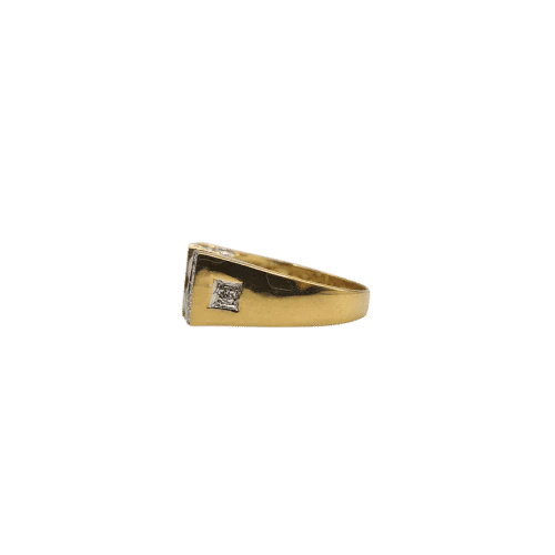 Bague 55 Bague art déco or jaune 18 carats sertie de 6 saphirs ovales et diamants 58 Facettes