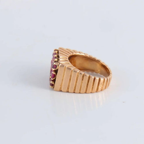 Bague 46 Bague Chevalière 12 Rubis 58 Facettes FM101