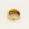 Bague 59 Bague jonc godronnée en or jaune et diamants 58 Facettes PAL3880