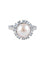 Bague 48.5 Bague or blanc perle et diamants 58 Facettes 2069
