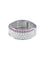 Bague 52.5 Bague pavée en or blanc et diamants, saphirs roses 58 Facettes 425 50003