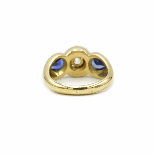Bague 49 Bague Diamant taille ancienne 1ct Saphirs 58 Facettes 230149R