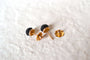 Boucles d'oreilles Puces d'oreilles étoiles en or jaune 18k et jais 58 Facettes 3308