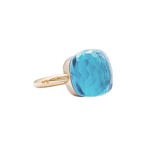 Bague 49 Pomellato Nudo Maxi - Bague en or rose et blanc et topaze bleue 58 Facettes 35352