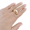 Bague 54 Bague bombée en or rose 18K et diamants taille ancienne 58 Facettes 34688