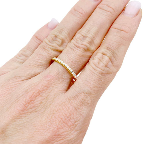 Bague 58 Tiffany & Co Soleste - Alliance tour complet en or jaune et diamants 58 Facettes 34023