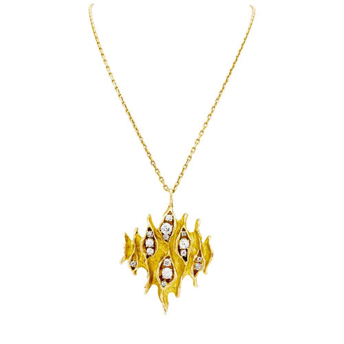 Pendentif Pendentif losangique en or jaune 750 et diamants 58 Facettes 35278
