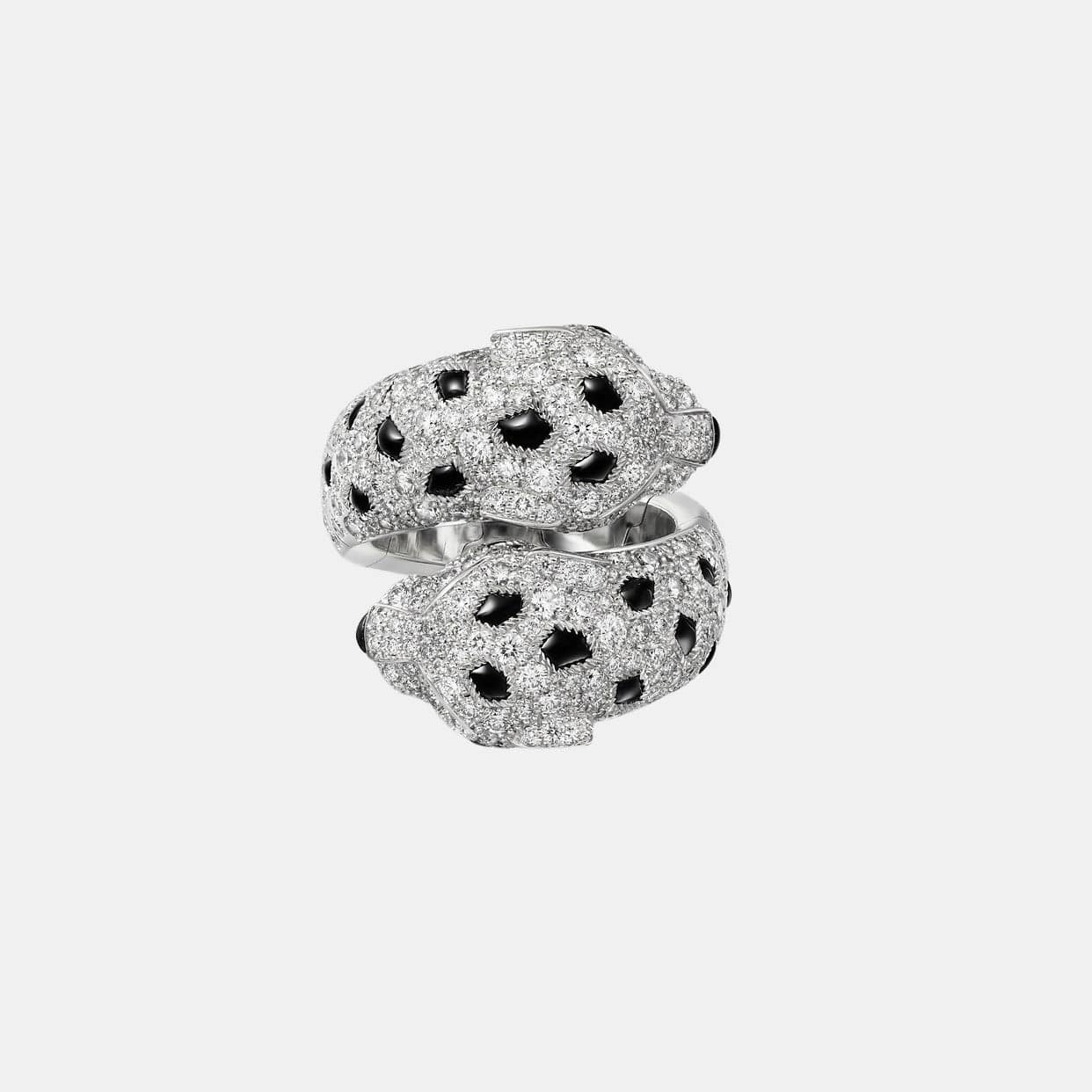 Bague Panthère Or blanc Mixte
