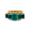 Bague 49 Bague vintage en or jaune 750 sertie d’émeraudes 58 Facettes 32325