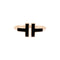 Bague 54 Tiffany & Co Tiffany T Wire - Bague en or rose et onyx 58 Facettes 35010