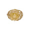 Bague 52 Bague dôme vintage en or jaune 750 avec citrine 58 Facettes 35067