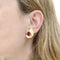 Boucles d'oreilles Boucles d’oreilles vintage en or jaune 750 serties de grenat et améthyste 58 Facettes 35228