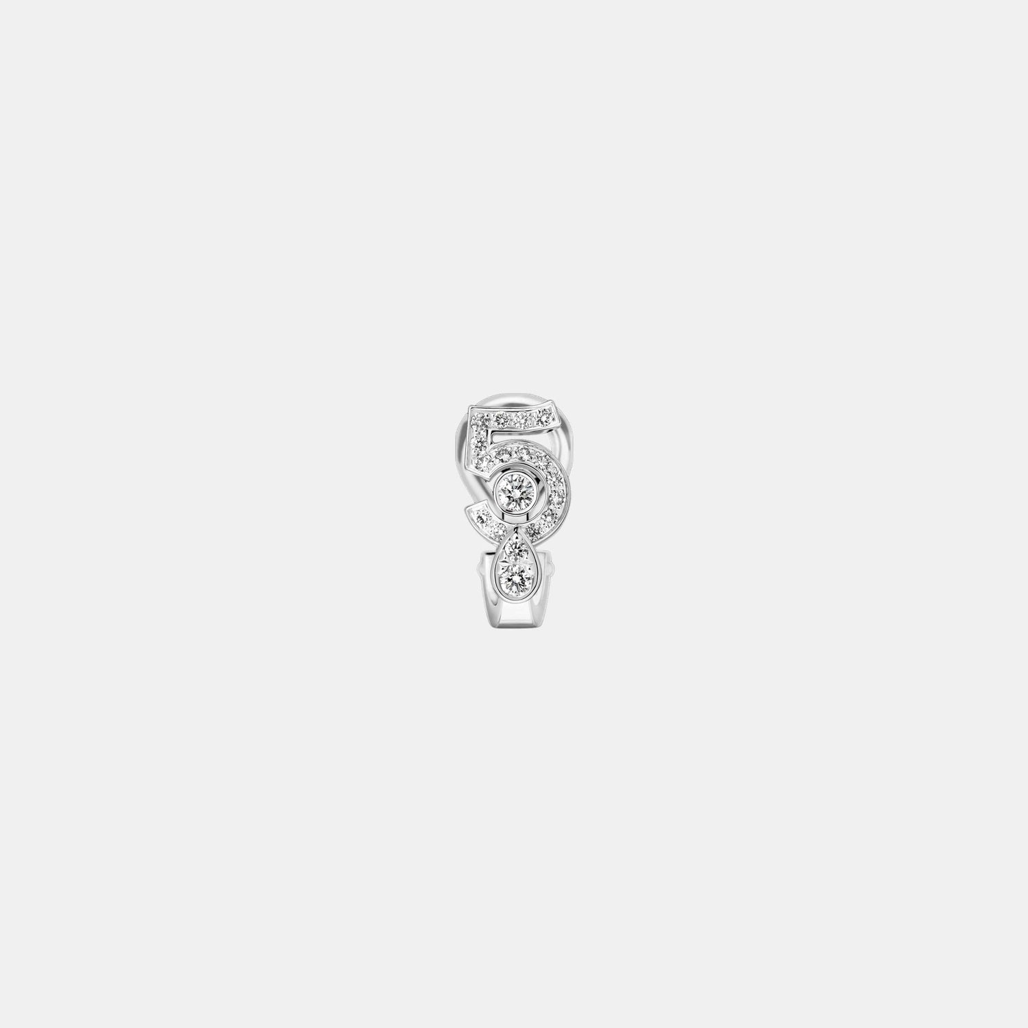 Boucle d'oreille N°5 Or blanc Diamant