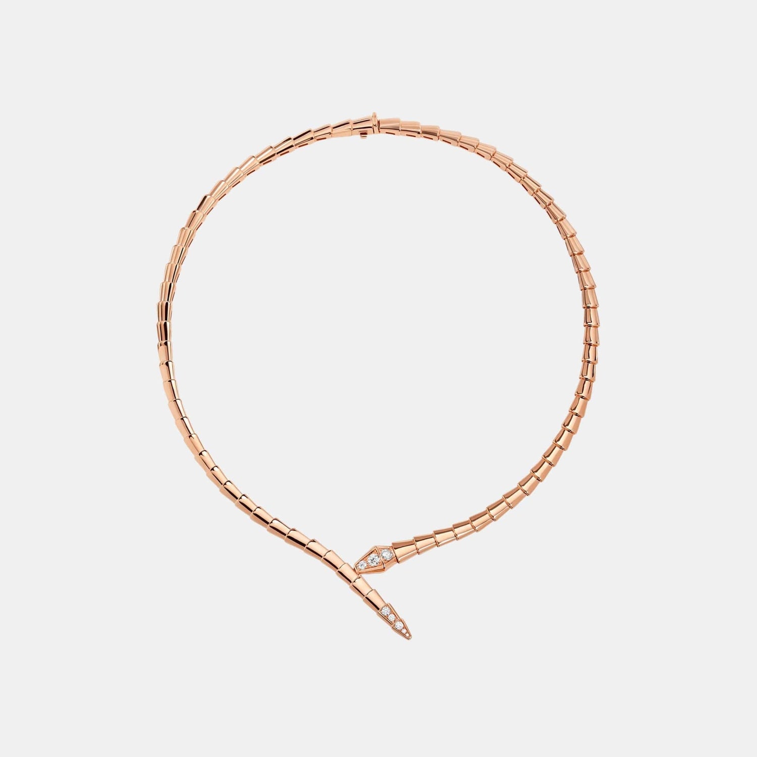 Collier Serpenti Viper Or rose Diamant 0.41ct