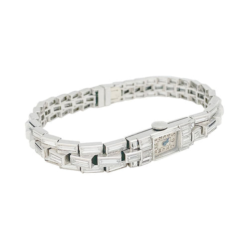 Montre Montre Art Déco en platine et diamants. 58 Facettes 31489