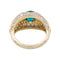 Bague 54 Bague en or jaune sertie d’une émeraude coussin et diamants 58 Facettes 32324