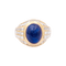 Bague 52 Bague dôme en or jaune 750 sertie d’un saphir cabochon 12,32 ct 58 Facettes 34494