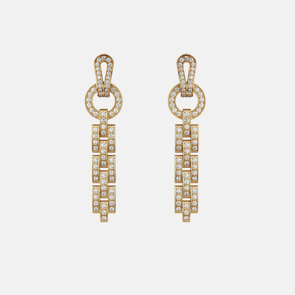 Boucles d'oreilles Agrafe Or jaune Diamant