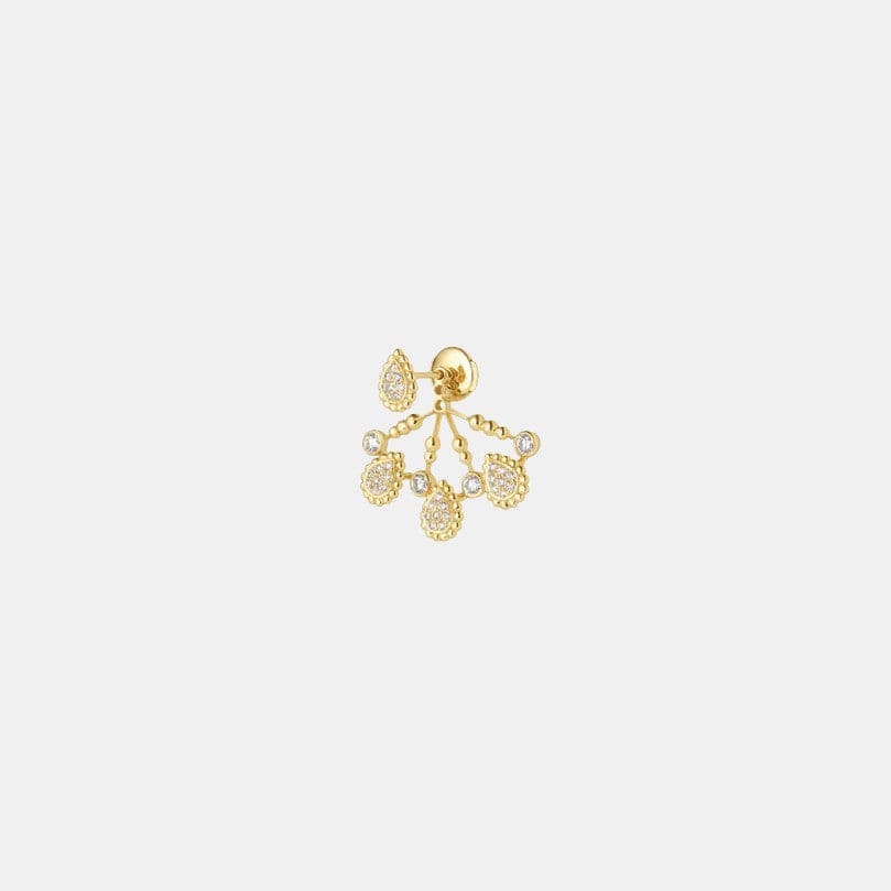 Boucles d'oreilles Serpent Bohème Or jaune Diamant 0.4ct S Motif