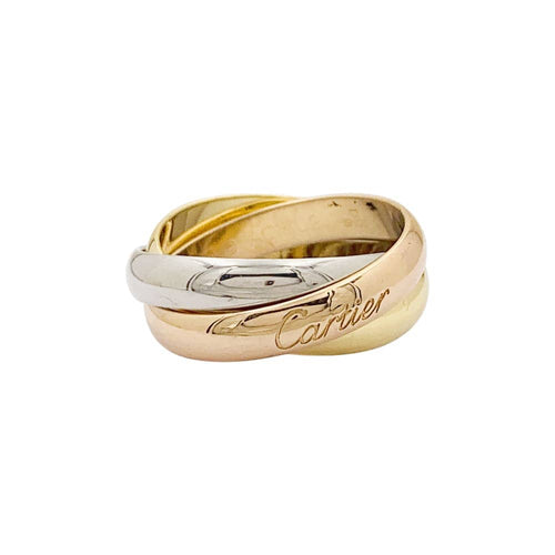 Bague 47 Cartier Trinity - Bague grand modèle en or jaune, rose et blanc 58 Facettes 35054