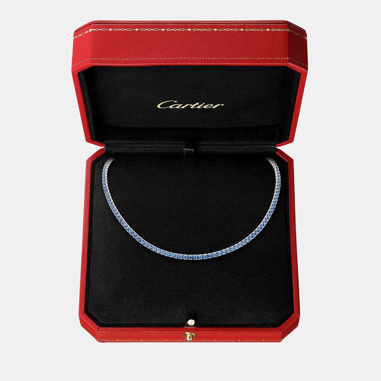 Collier Essential Lines Or blanc Saphir