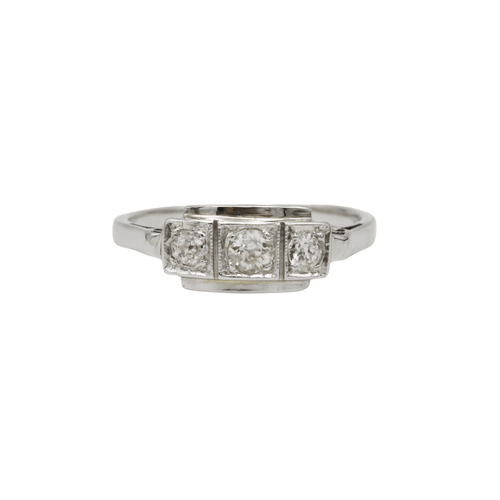 Bague 52 Bague or platine diamants 58 Facettes 240213R