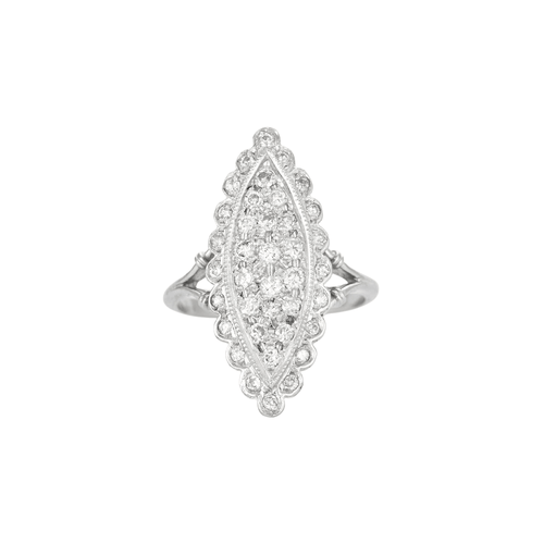 Bague 53 Bague marquise or gris diamants 58 Facettes GU69