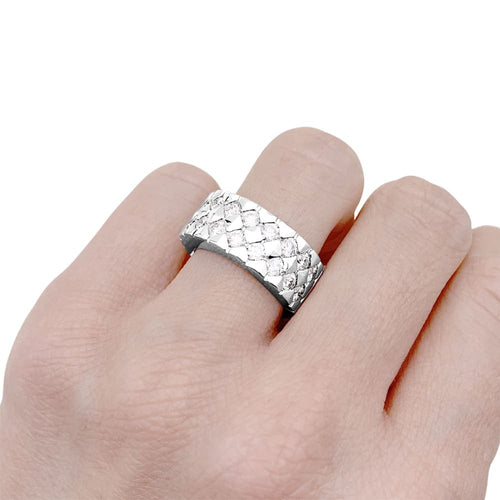 Bague 50 Boucheron - Bague bandeau en or blanc et diamants 58 Facettes 35291