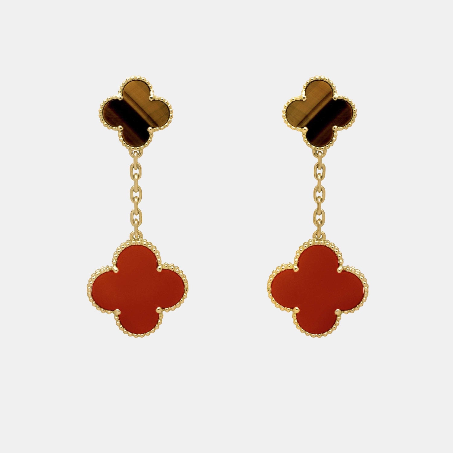 Boucles d'oreilles Magic Alhambra Or jaune Mixte 2 motifs