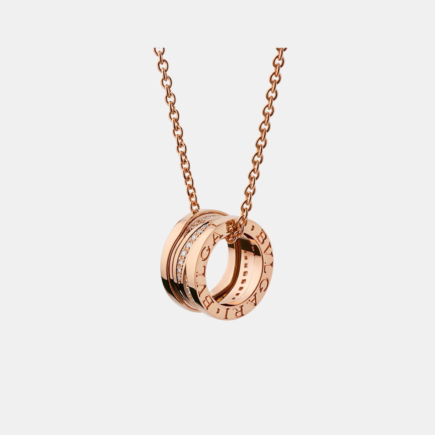 Collier B.Zero1 Or rose Diamant 0.19ct