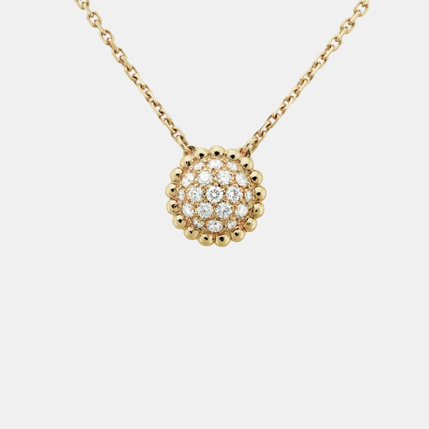 Pendentif Perlée Or jaune Diamant 0.35ct