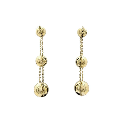 Boucles d'oreilles Tiffany & Co. HardWear Drop Ball - Boucles d'oreilles pendantes en or jaune 58 Facettes 35294