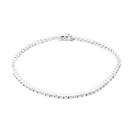 Bracelet Bracelet ligne en or blanc 18 carats et diamants 58 Facettes 35337