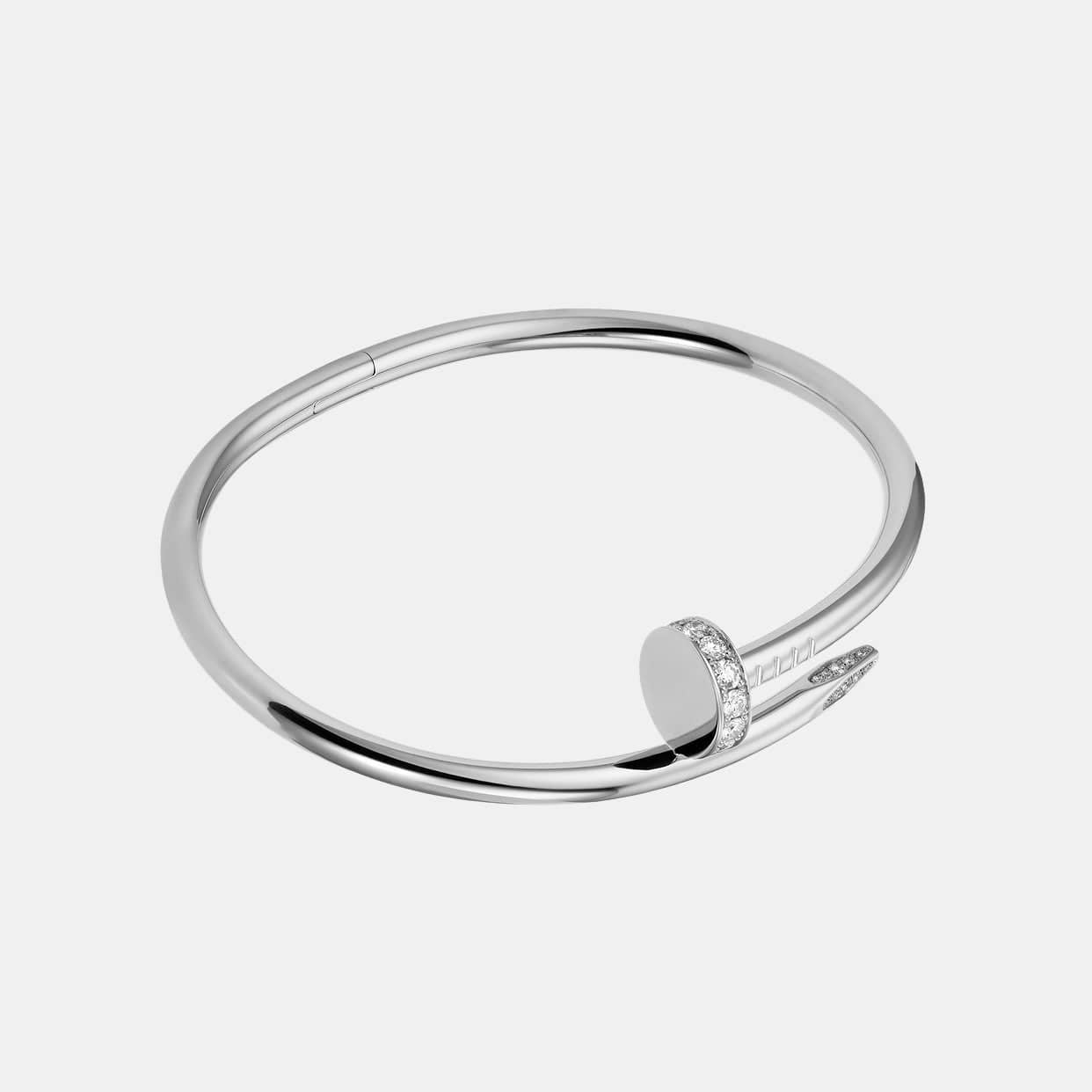 Bracelet Juste un Clou Classique Or Gris 32 Diamants