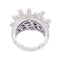 Bague 50 Bague en or blanc 750 avec saphir coussin et diamants 58 Facettes 34081
