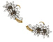Boucles d'oreilles Edelweiss - Boucles d’oreilles clip en or jaune, platine et diamants 58 Facettes 29984