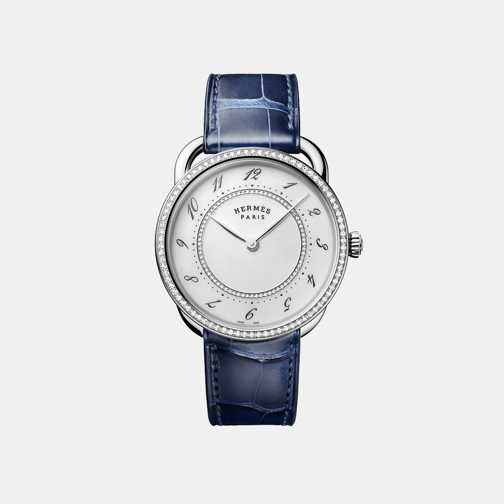 Montre Arceau Grand modèle, 36 mm Quartz Acier Diamant 0.645 ct